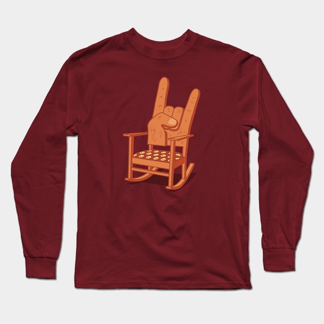 This Chair Rocks! - funny rock 'n' roll rocking chair joke Long Sleeve T-Shirt by thedesigngarden